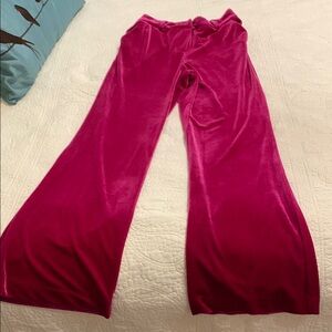 Skies are Blue Magenta/Hot Pink Velvet/Velour Dress Pants. PreOwned Size XS